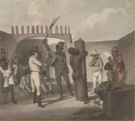 Punishing negros at Cathabouco, Augustus Earle